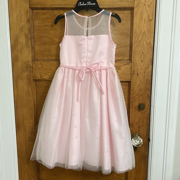 Couture Princess Satin and Pearl Dress - Picture 2 of 5